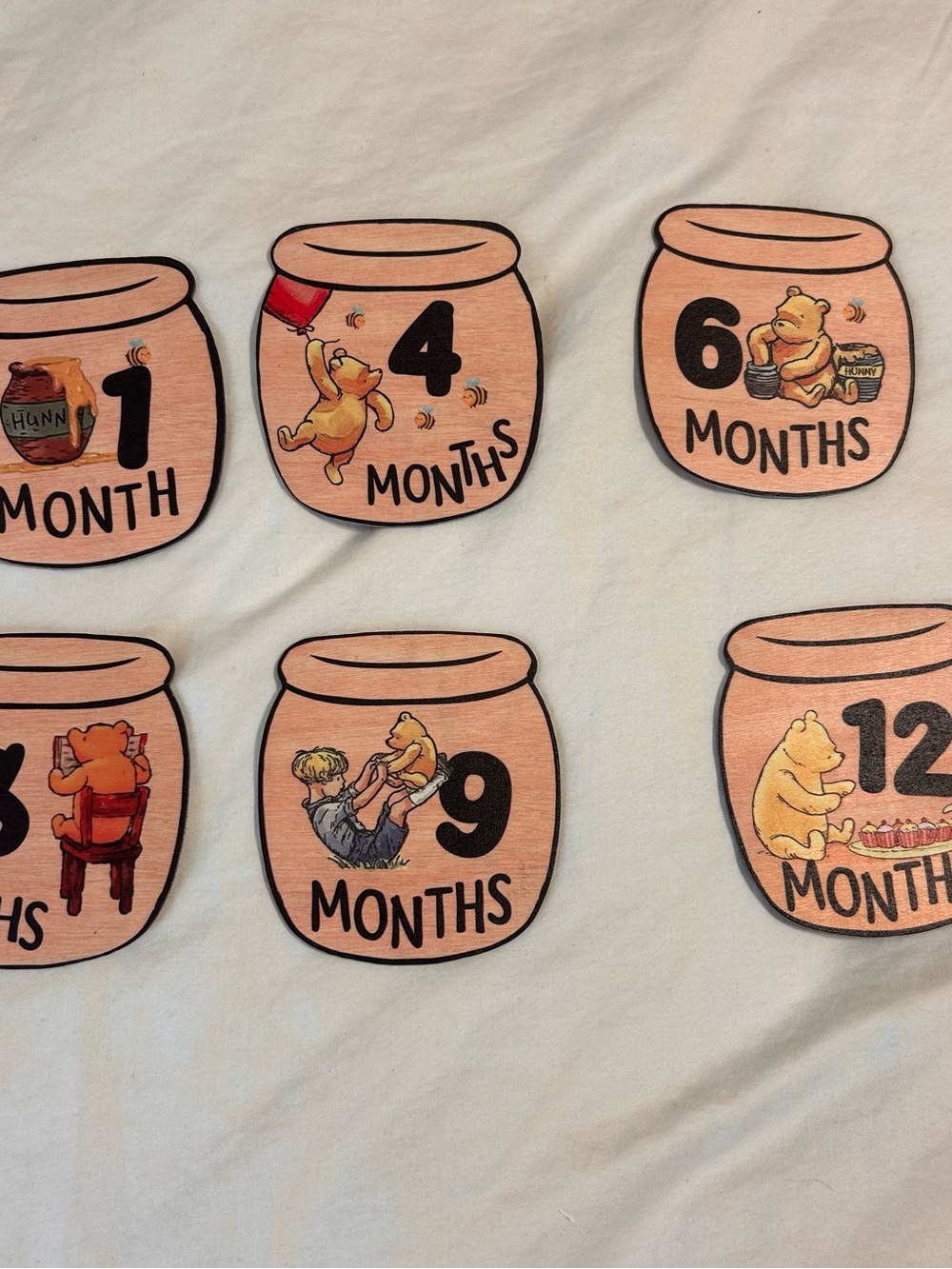 Baby Winnie The Pooh Double Sided Milestone Circles Classic Disney